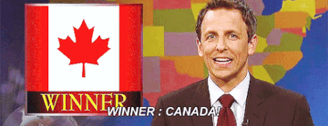 Seth Meyers saying &quot;Winner: Canada&quot;
