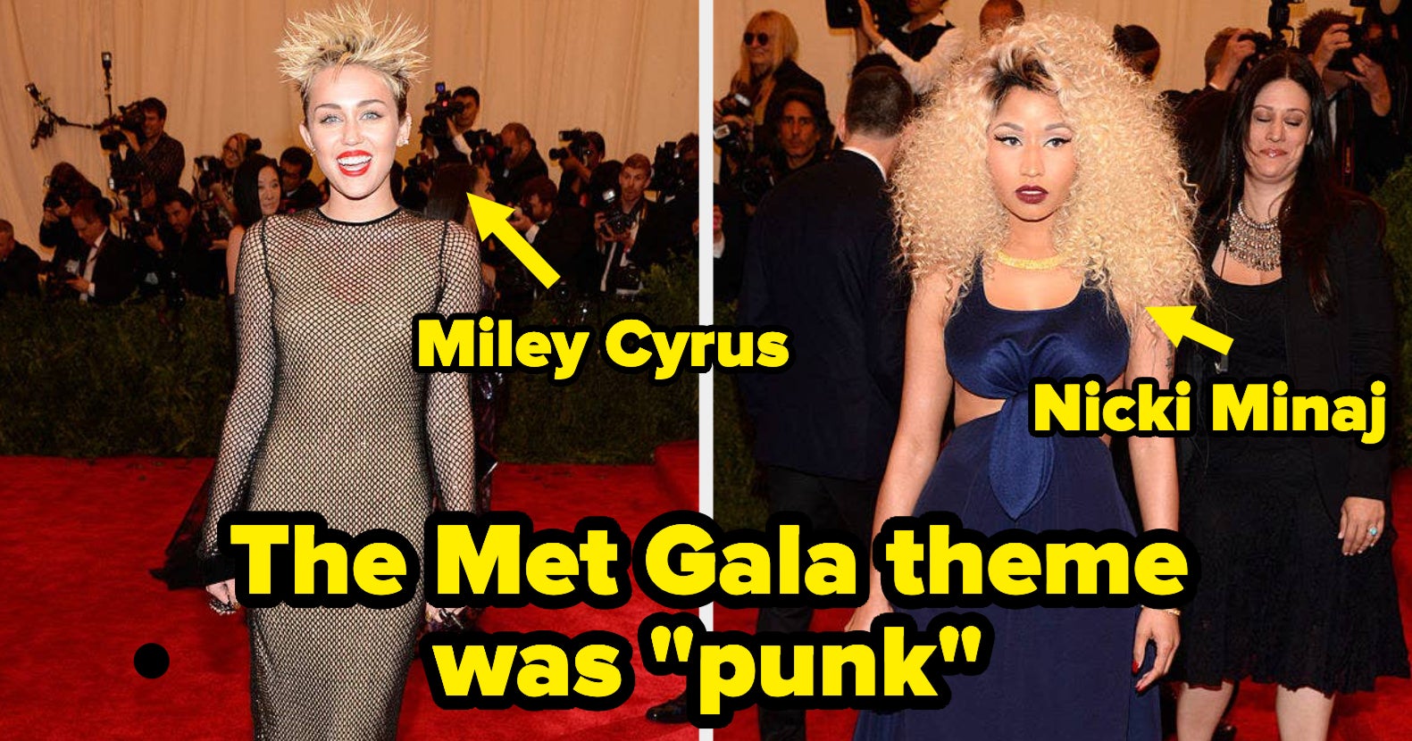 Emma Watson Miley Cyrus Blowjob - How Everyone Dressed Punk At The Met Gala 9 Years Ago