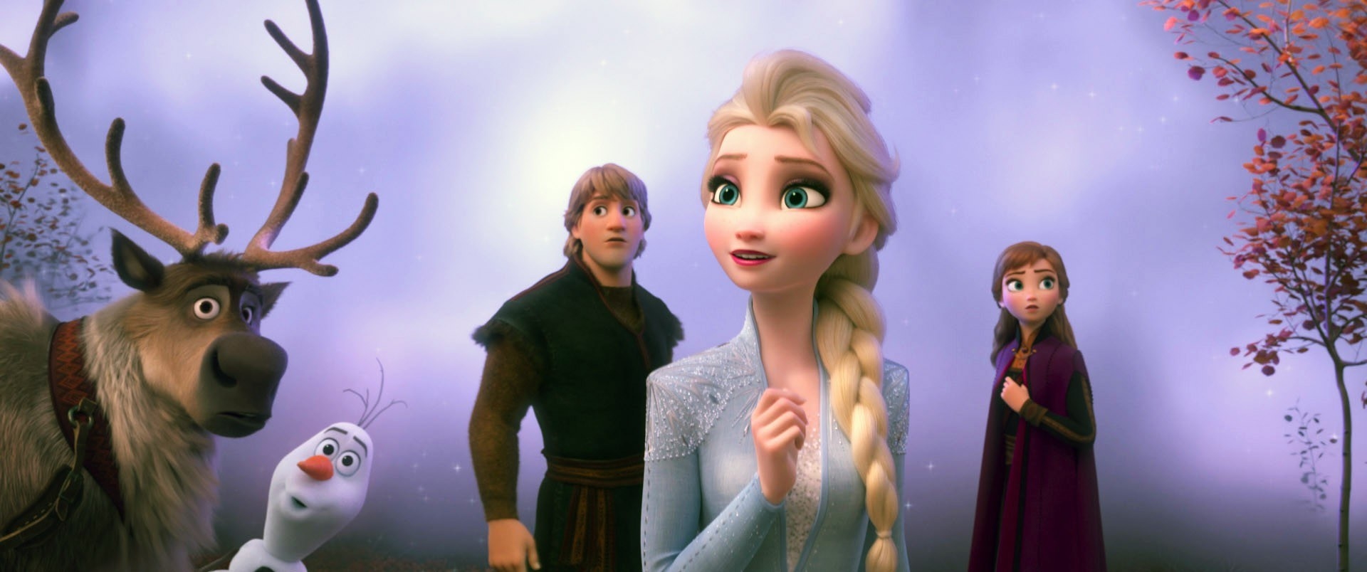 Elsa and the other character looking forward