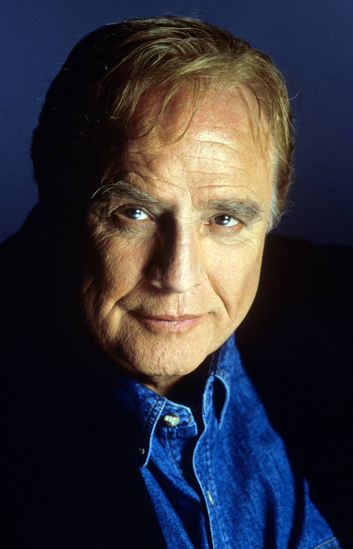 Marlon Brando poses for a promotional photo in 1994