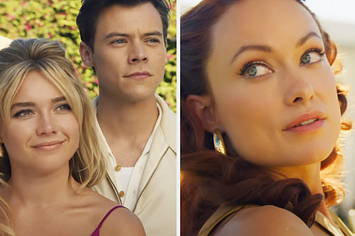 Florence Pugh, Harry Styles, and Olivia Wilde in Don't Worry Darling