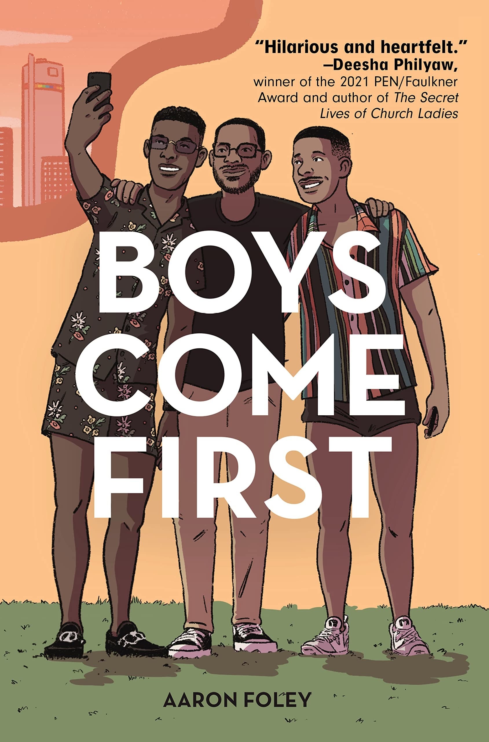 &quot;Boys Come First&quot; cover of three boys taking a selfie