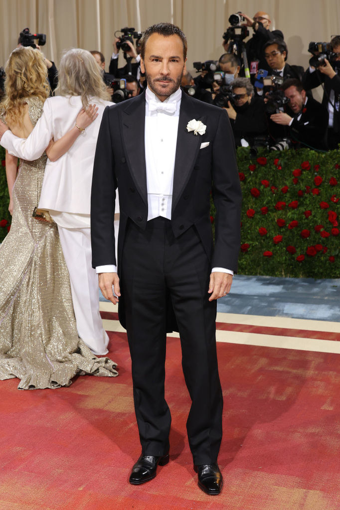 Tom Ford wears a long-jacketed tux