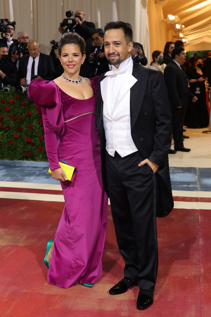 Vanessa Nadal and Lin-Manuel Miranda posing together on the red carpet