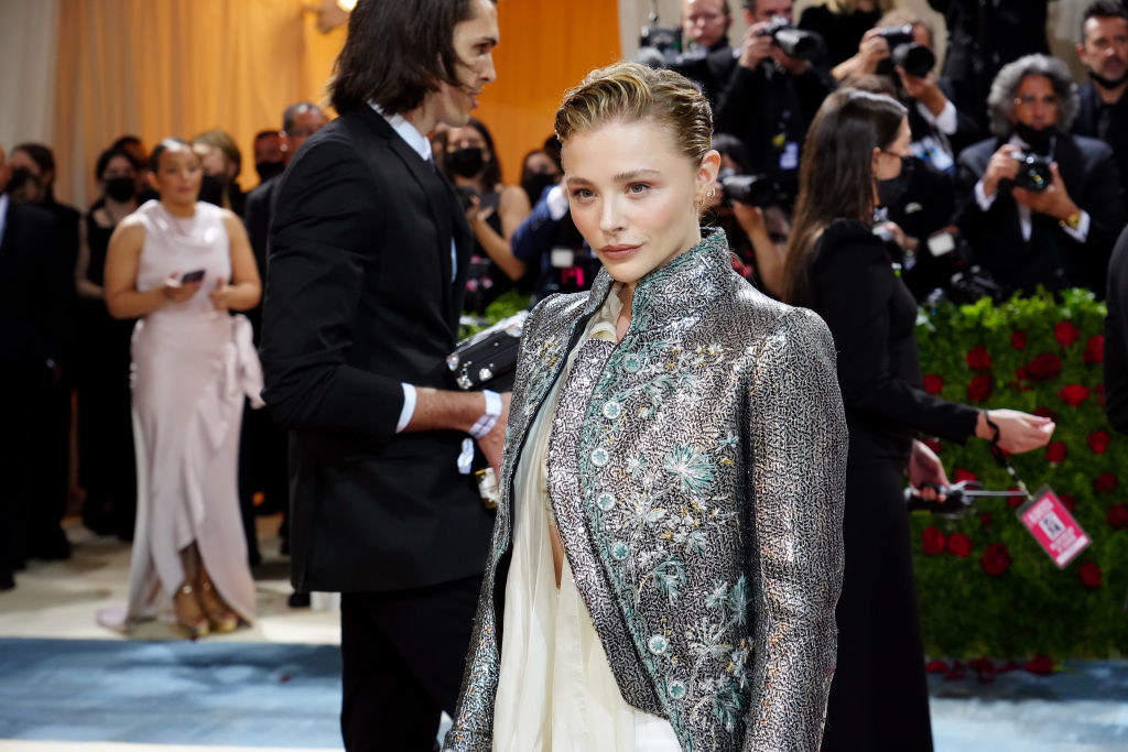 Chloe Grace Moretz wearing the sequined jacket