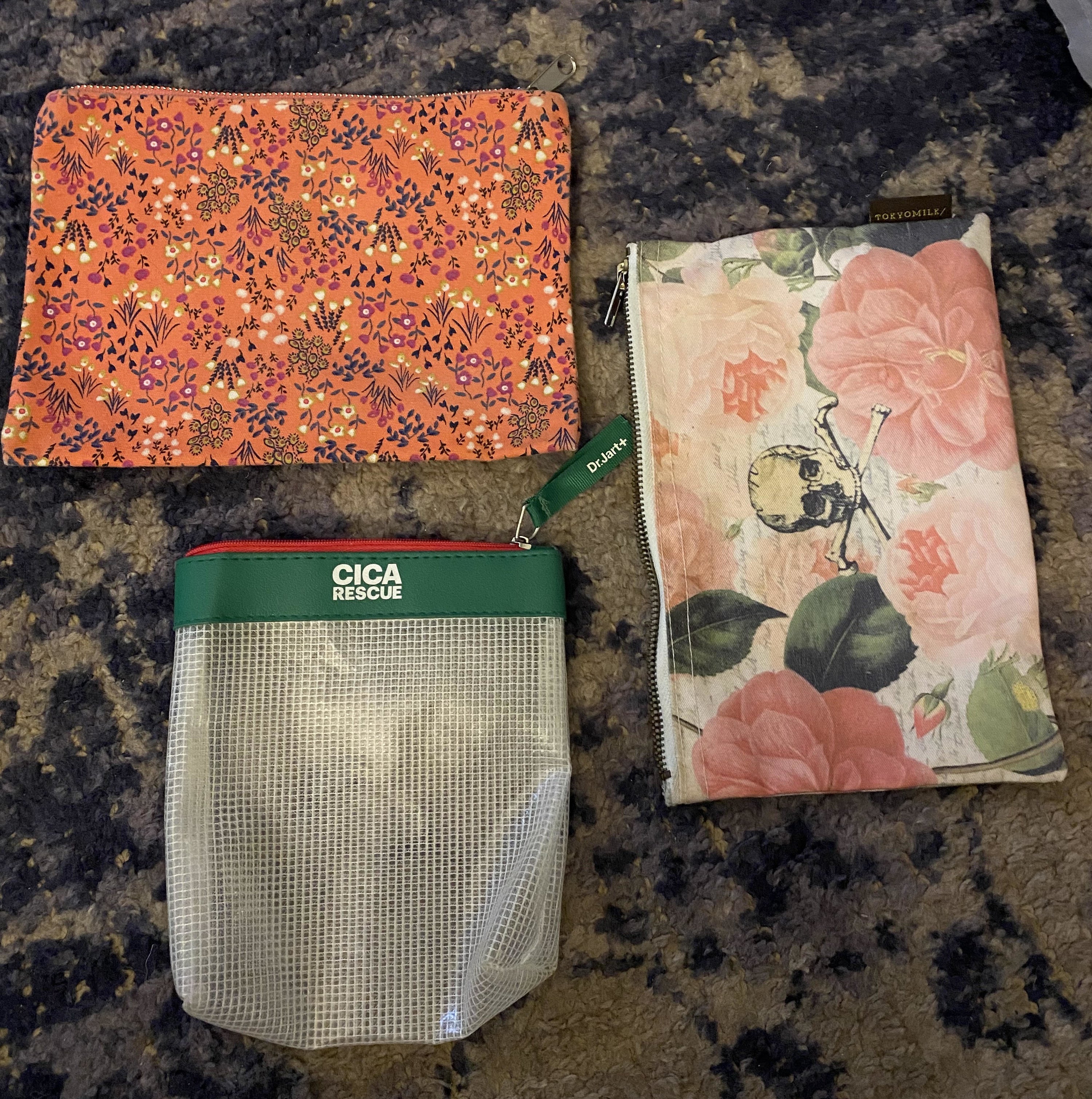 three various pouches