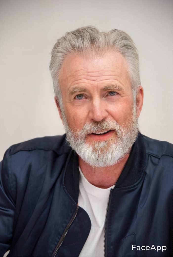 Old Chris Evans with a white beard