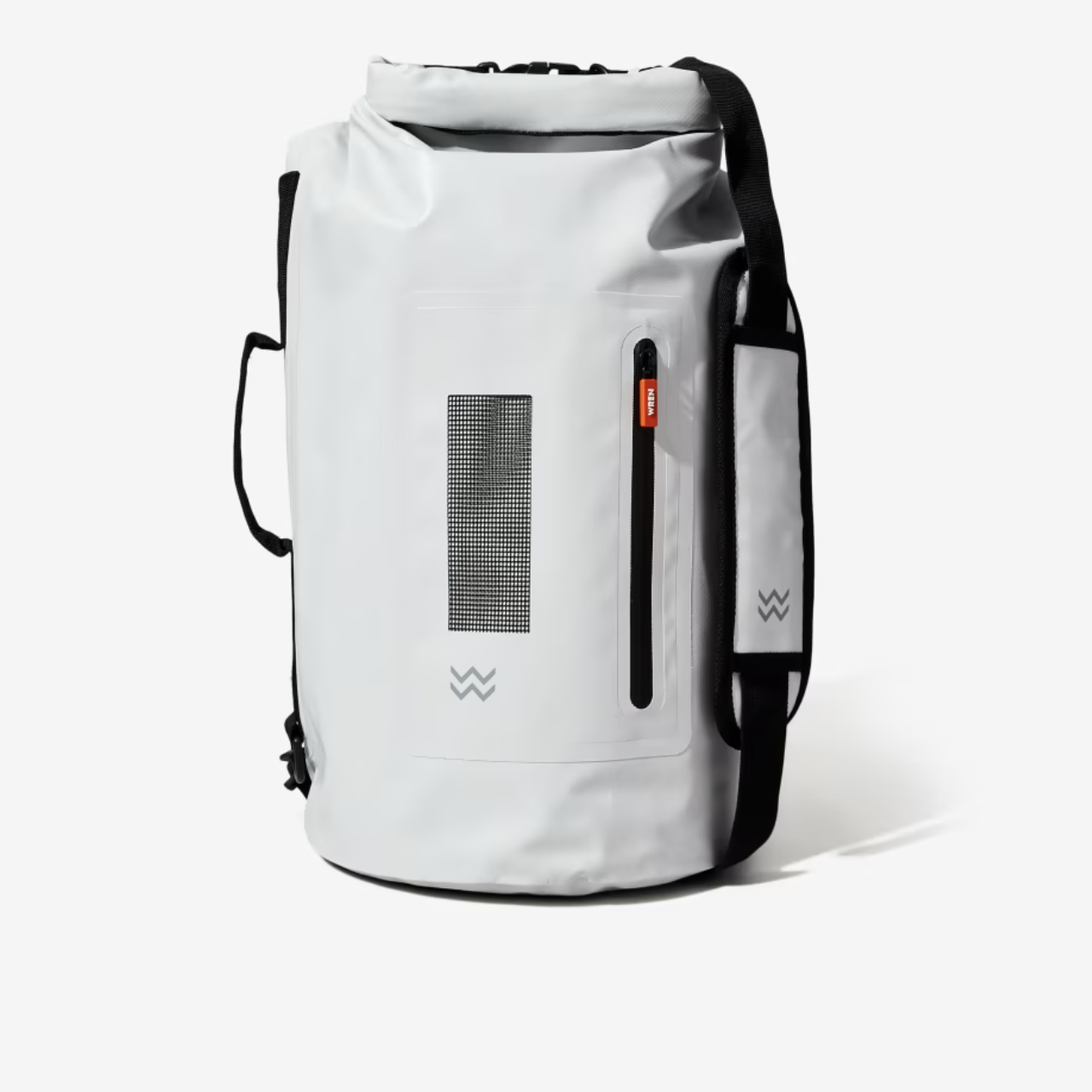 Cooler bag with front zipper, handle, and strap