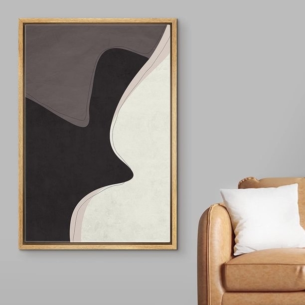 the black and white abstract print