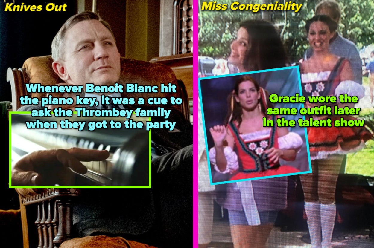Daniel Craig in "Knives Out;" Sandra Bullock in "Miss Congeniality"