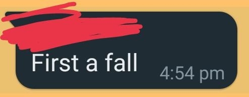 Comment reads, &quot;First a fall&quot;