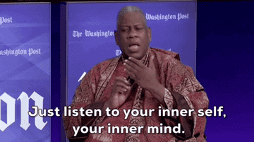 André Leon Talley urges others to listen to their &quot;inner self&quot; and &quot;inner mind&quot; at a Washington Post event