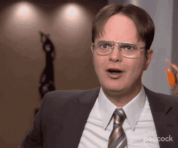 Gif of Dwight from &quot;The Office&quot; shouting, &quot;wow&quot;