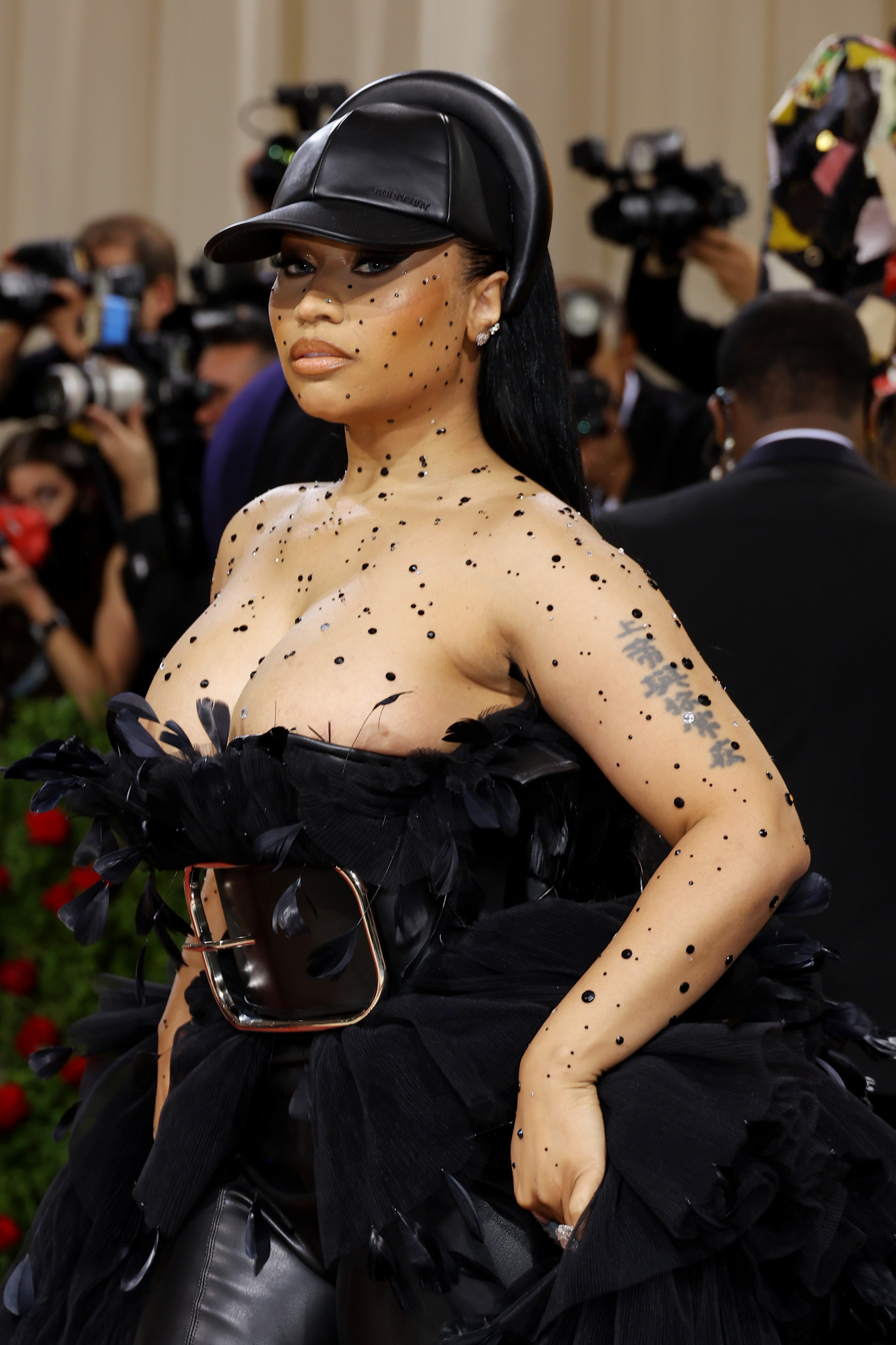 Nicki Minaj poses at the Met Gala on May 02, 2022