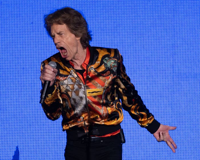 Mick Jagger performing onstage