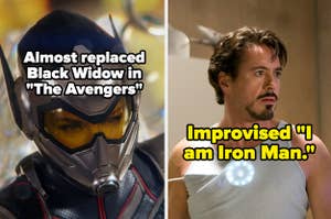 The Wasp, who almost replaced Black Widow in The Avengers, and Tony Stark, whose actor improvised the "I am Iron Man" line