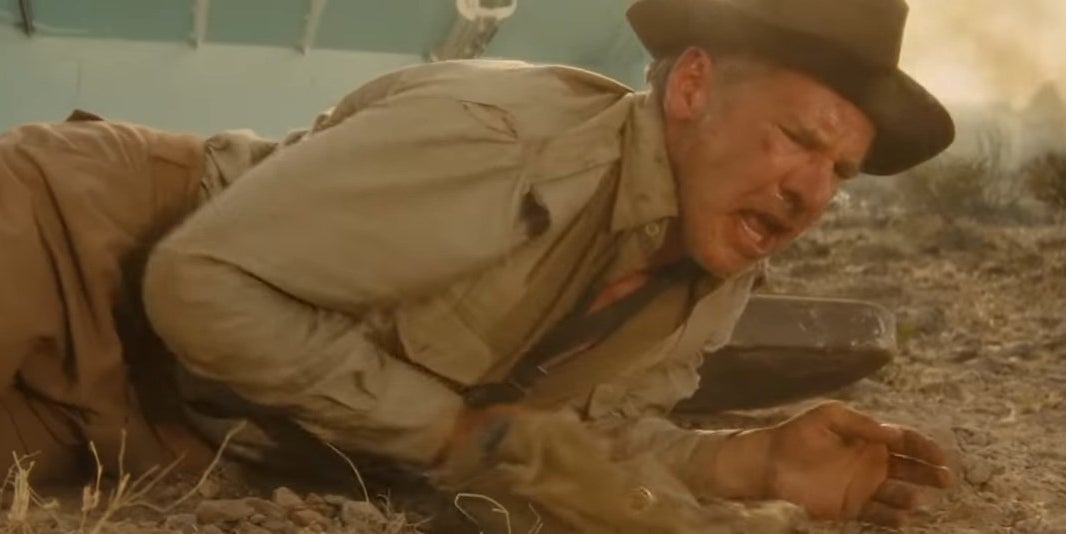 Indiana Jones rolling out of a fridge in &quot;Indiana Jones and the Kingdom of the Crystal Skull&quot;