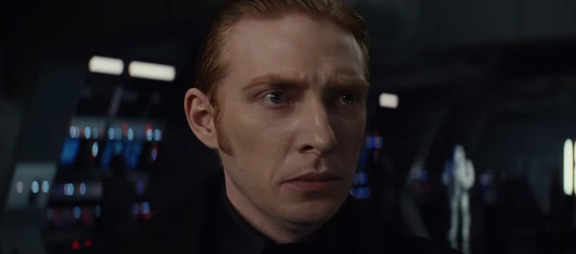 Close-up on General Hux in &quot;Star Wars: The Last Jedi&quot;