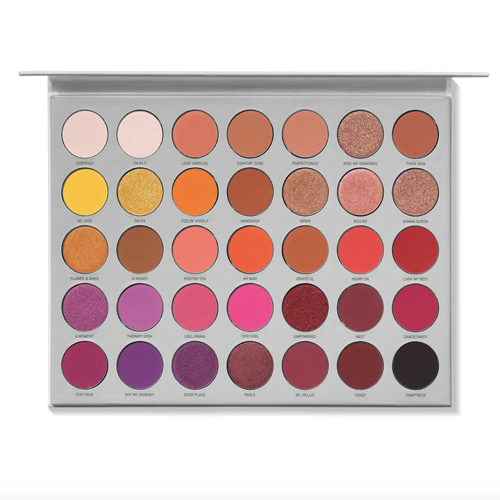 An eyeshadow palette with 35 different shades