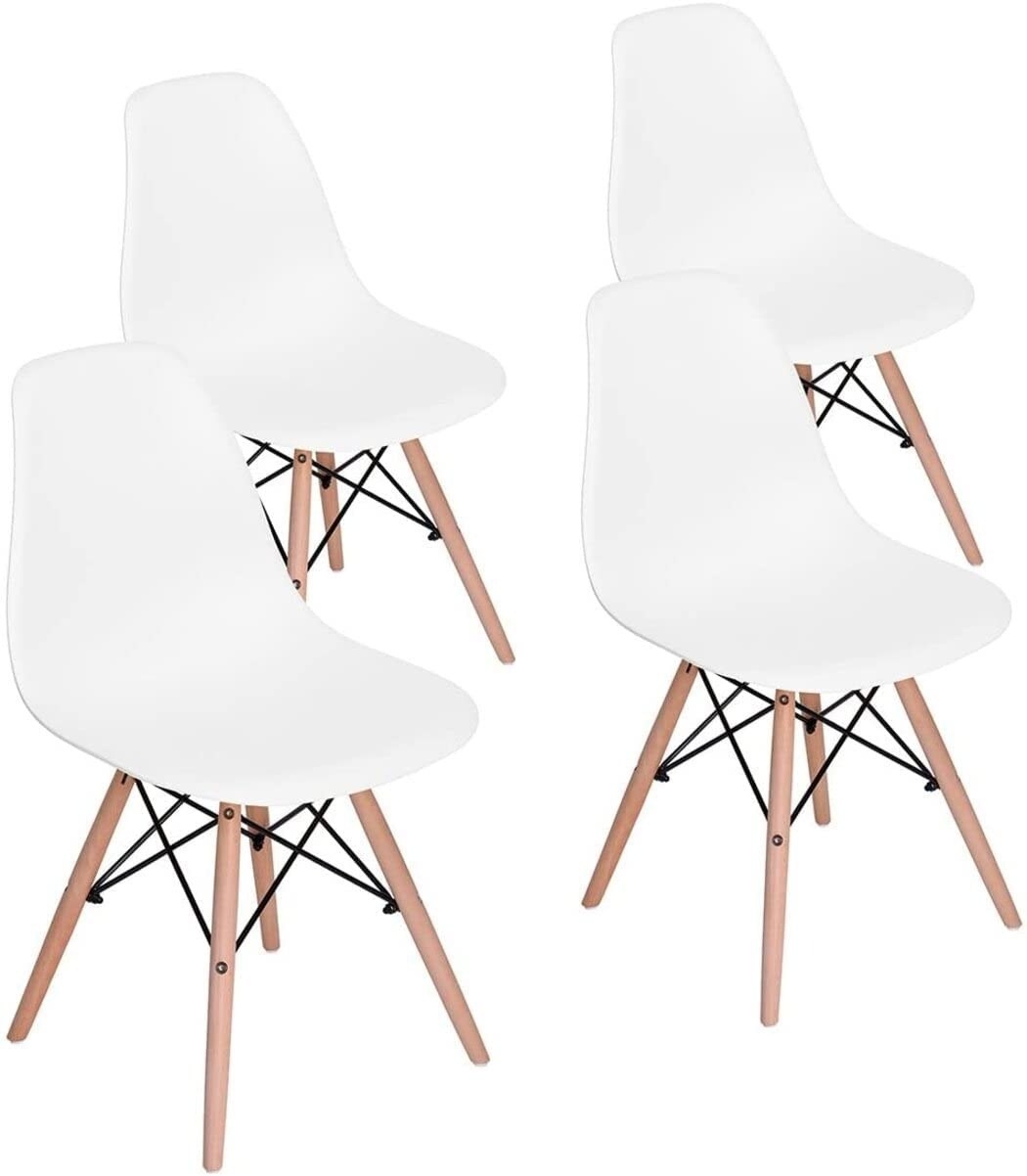Set de 4 sillas tipo Eames minimalista