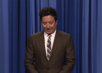 Jimmy Fallon mimicking using a phone and saying, &quot;My phone doesn&#x27;t work!&quot;