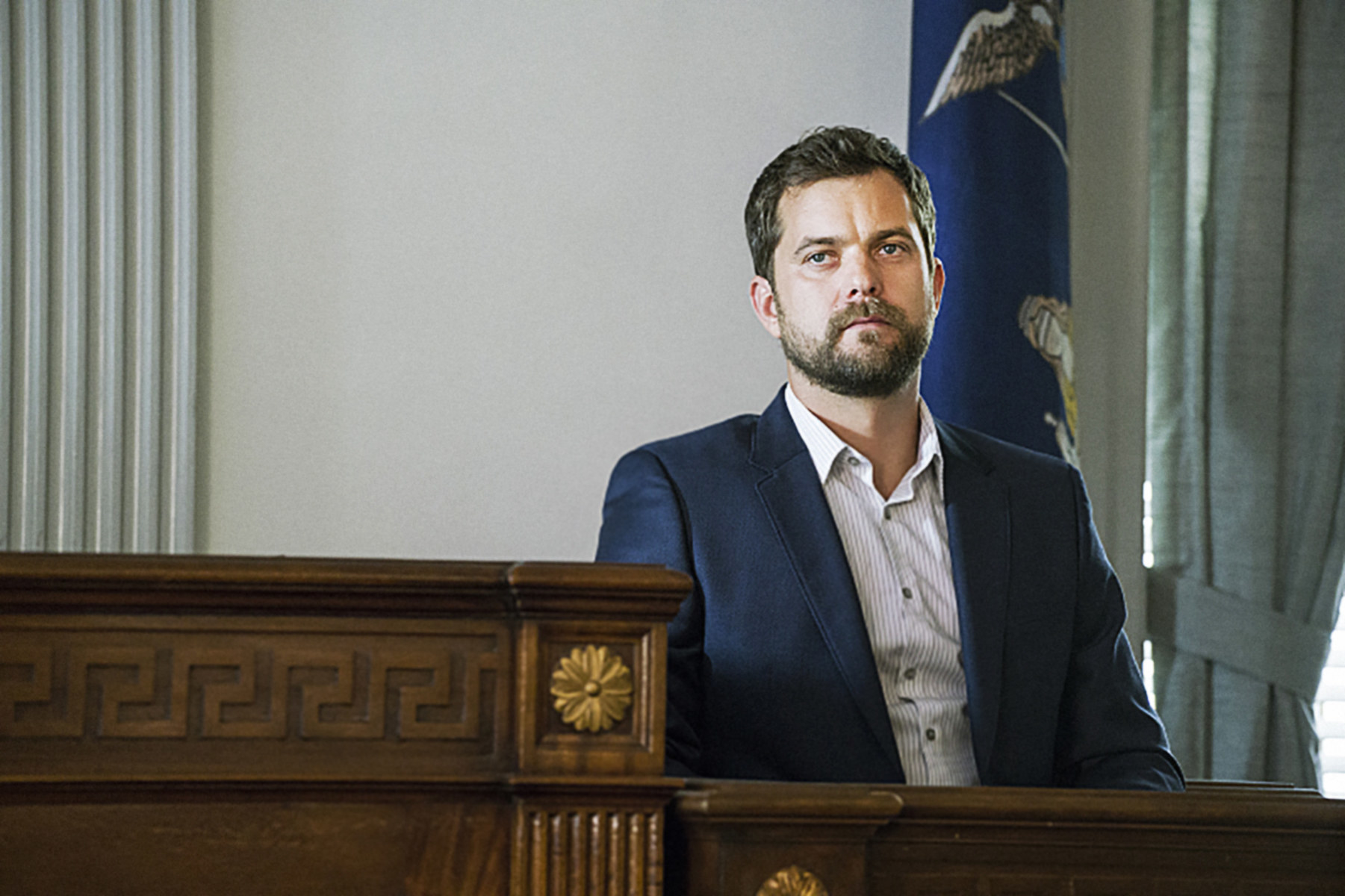 Joshua in a courtroom scene