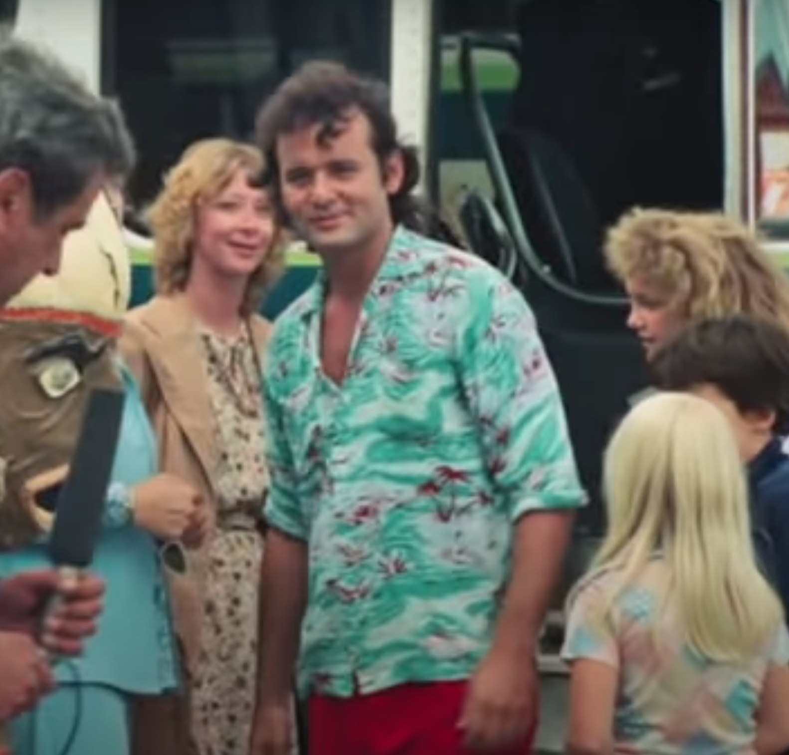 Bill Murray as Tripper is approached by an interviewer to talk about Camp Mohawk