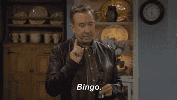 Tim Allen says "bingo"