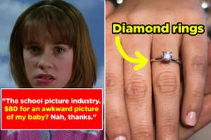 An awkward school picture, and a diamond ring