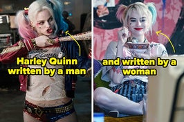 Harley Quinn designed by a man in Suicide Squad vs by a woman in her Birds of Prey costume