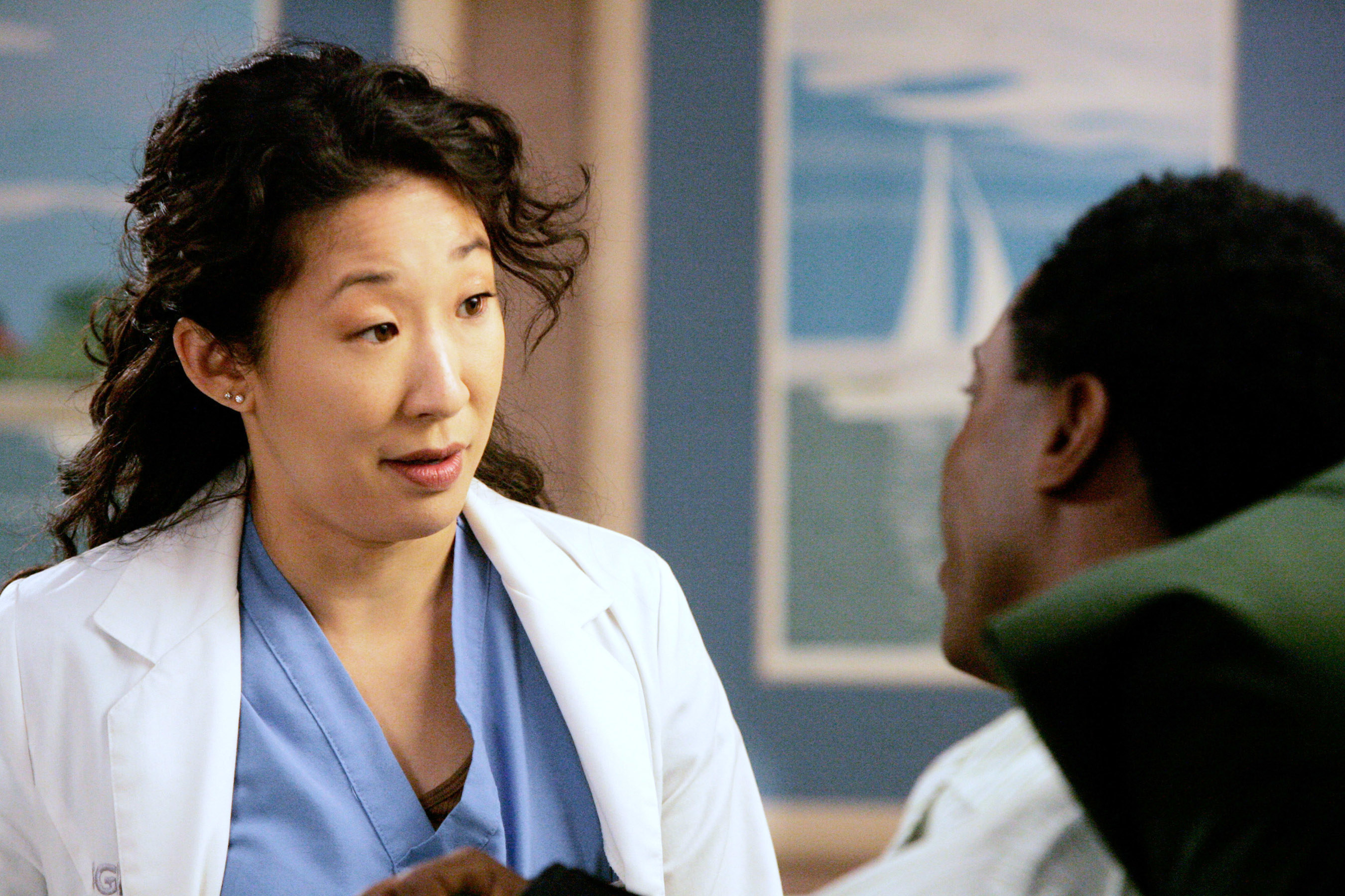 Cristina speaks to a patient