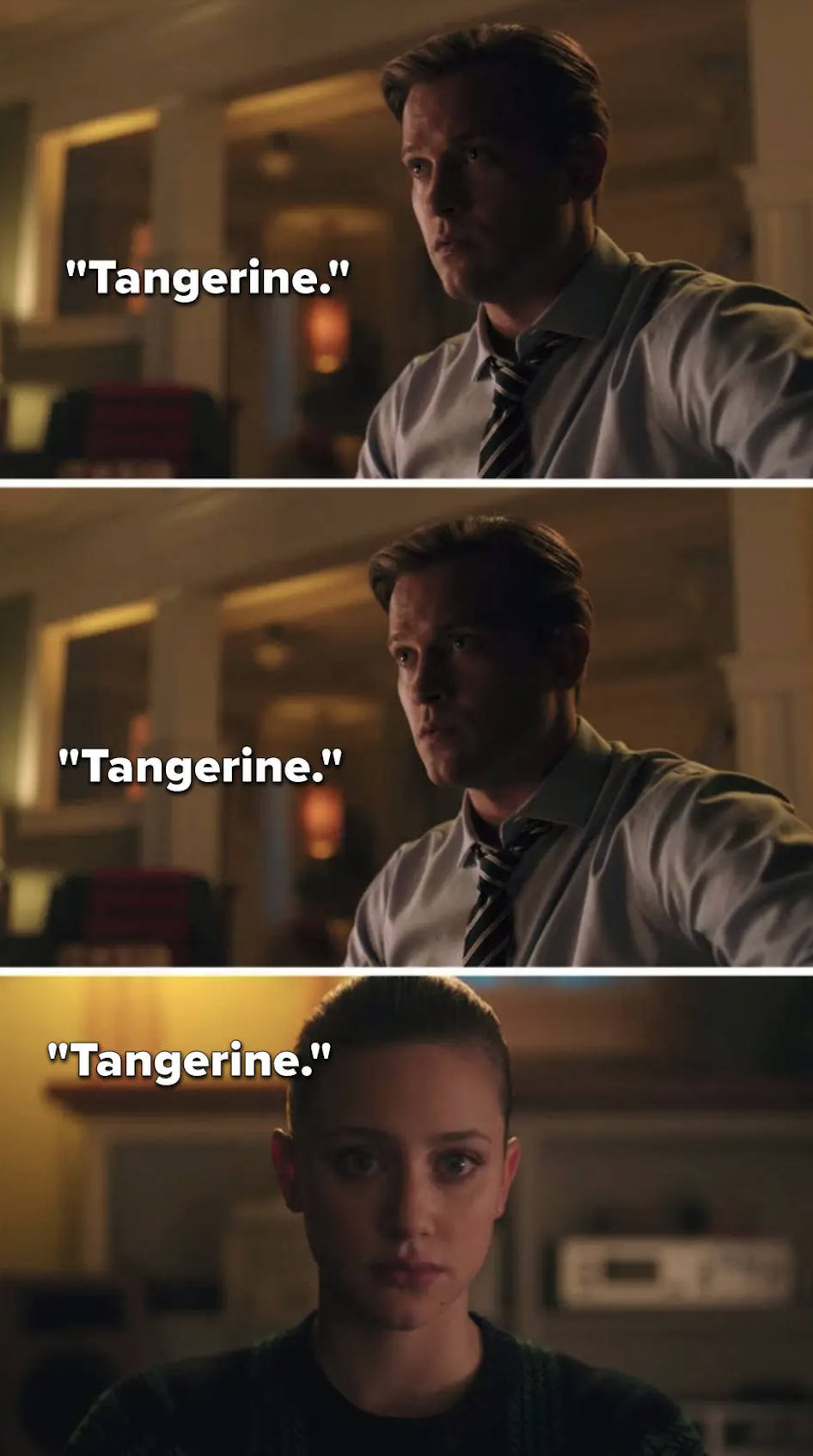 A guy saying &quot;tangerine&quot; and Dark Betty appearing
