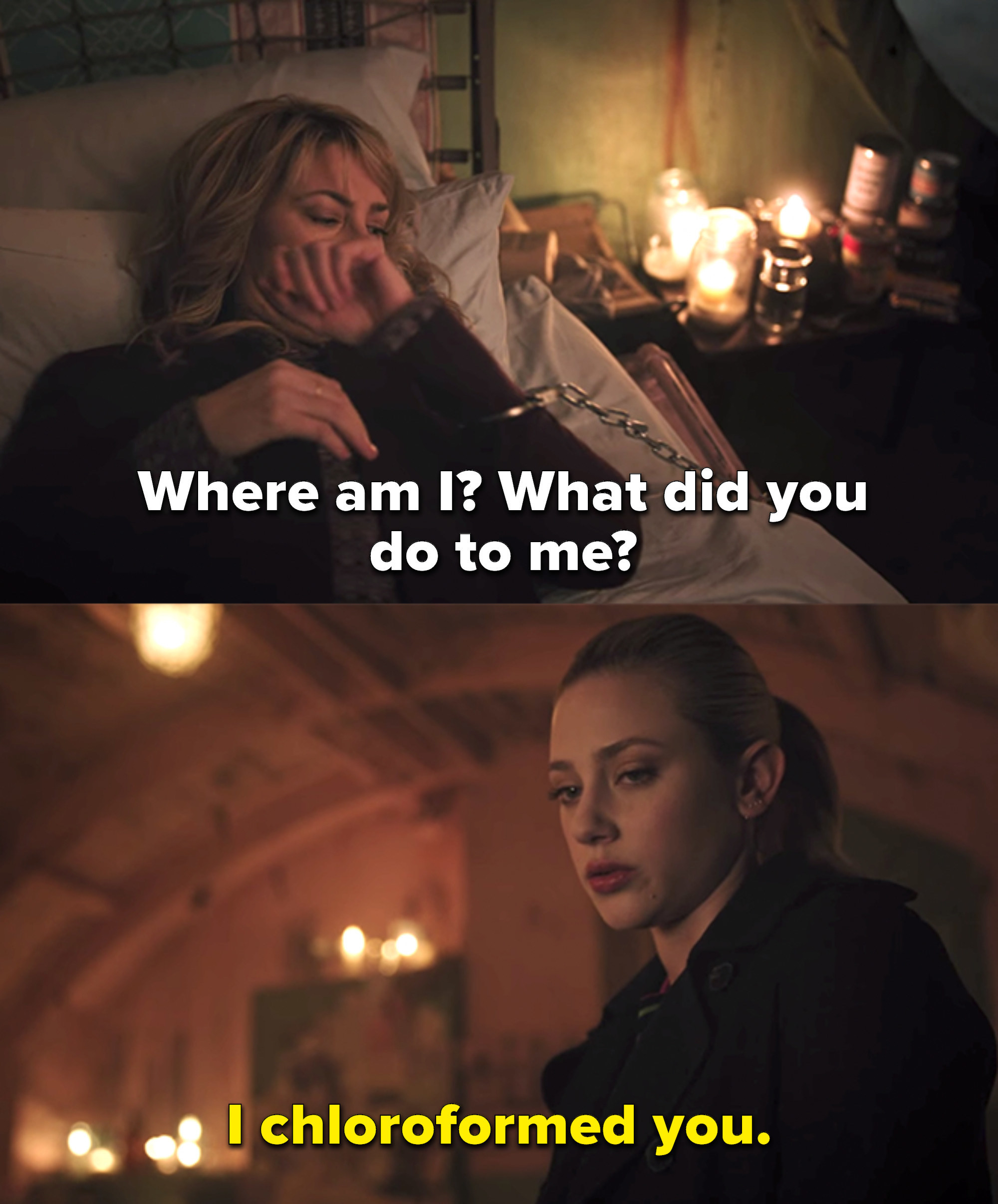 Betty&#x27;s mom asking where she is and Betty saying she chloroformed her