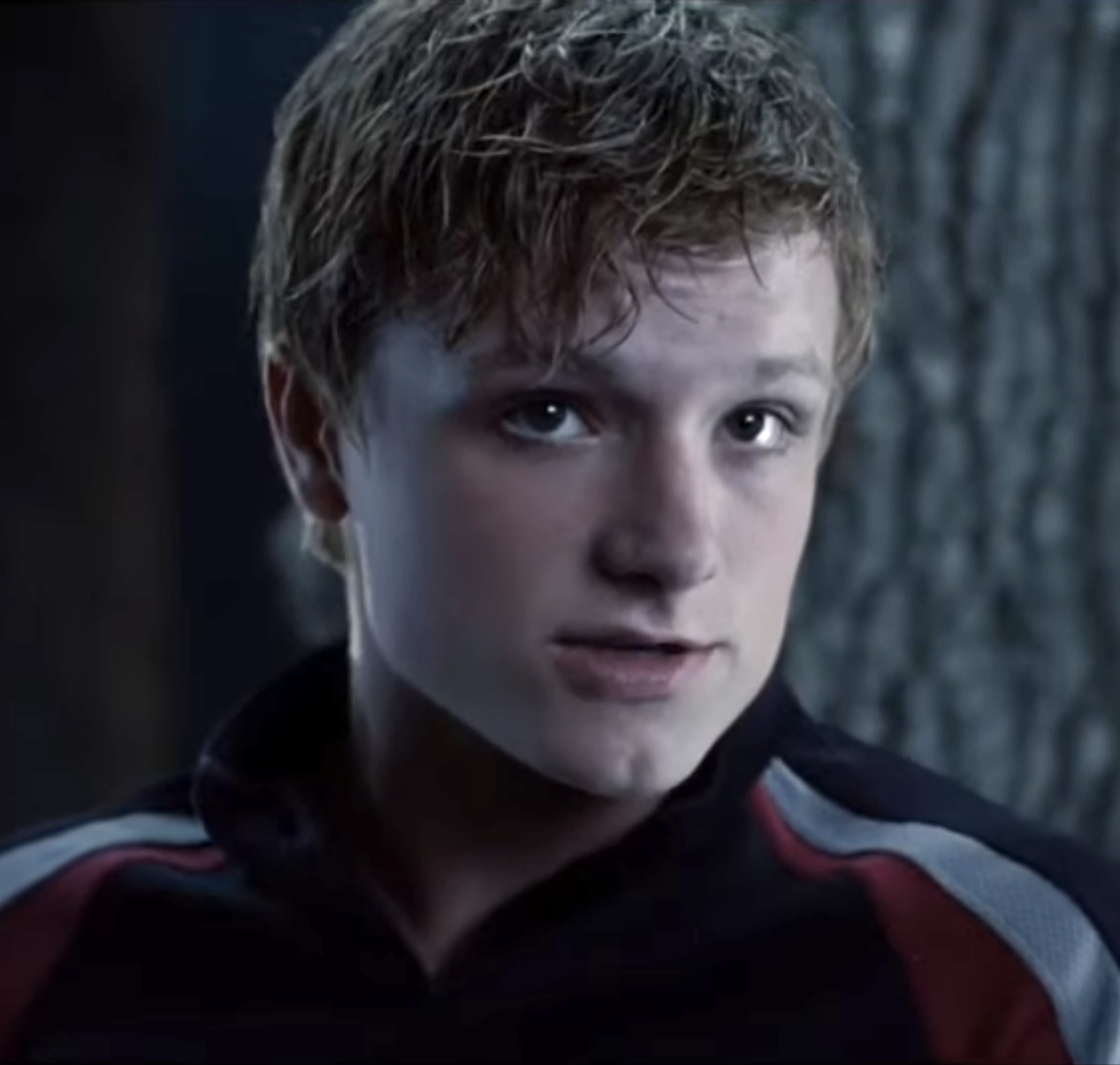 Peeta with darker hair played by Josh