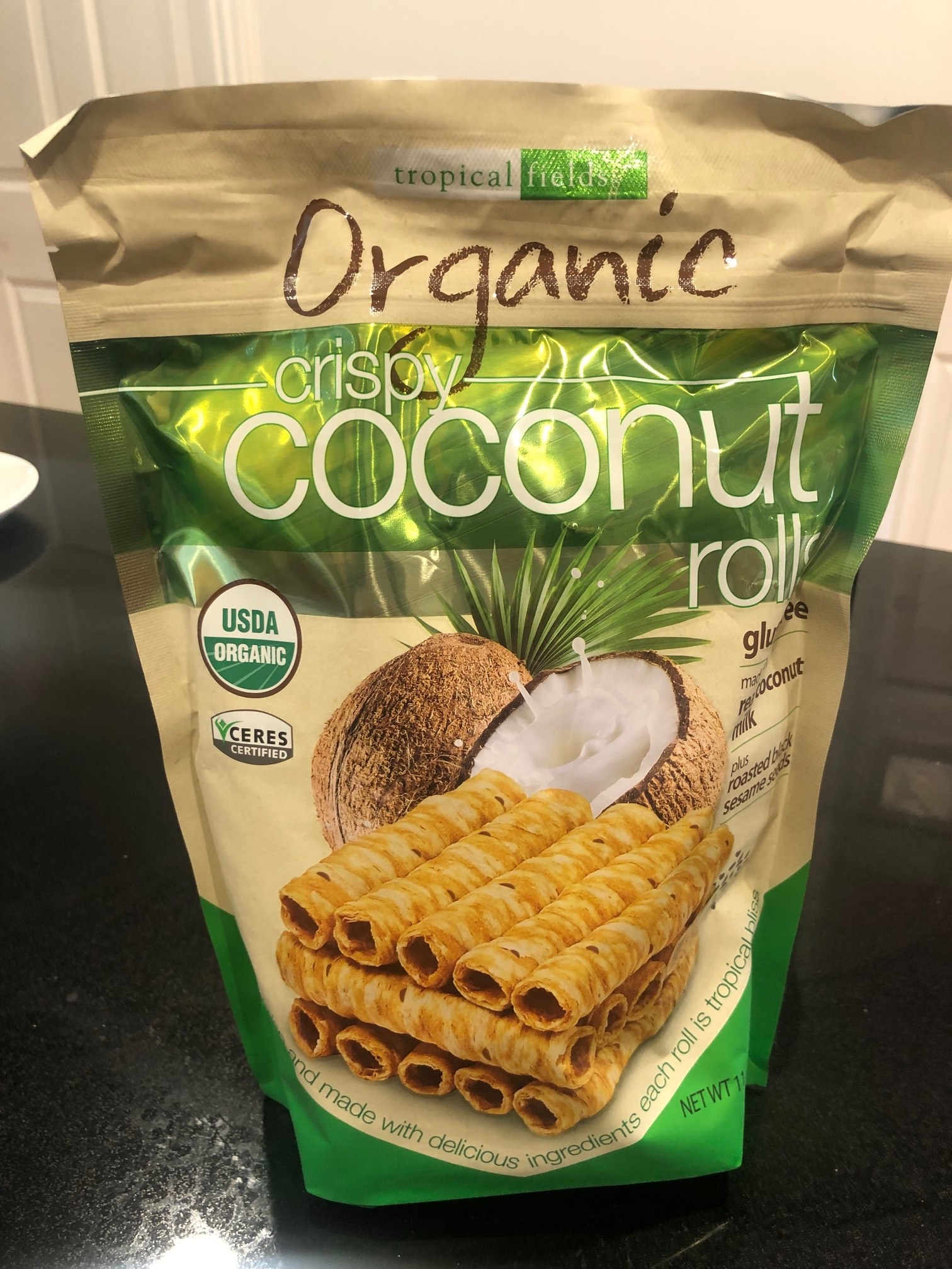 A bag of coconut rolls
