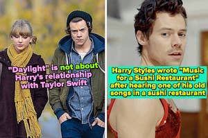 Taylor Swift and Harry Styles in 2012; Styles in his "As It Was" music video
