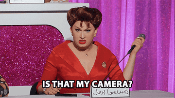 Jinkx as Judy Garland saying is that my camera?