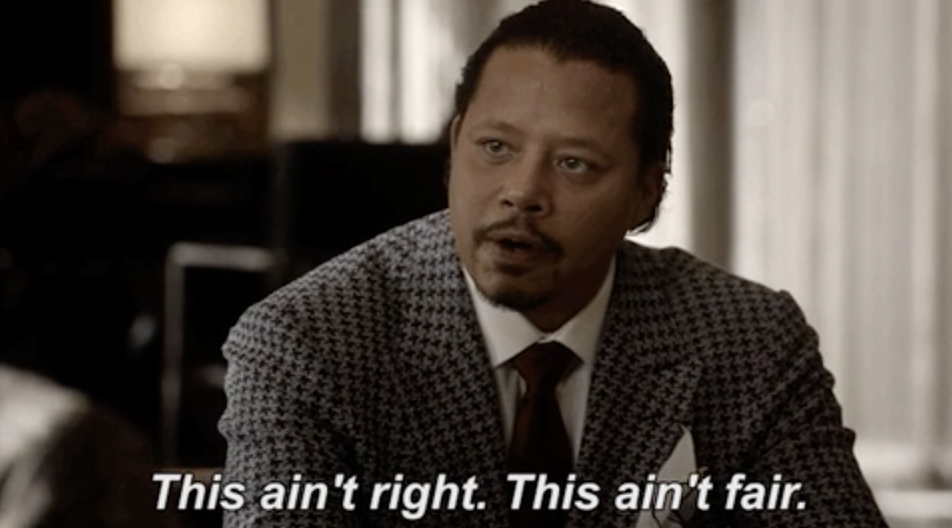 Terrence Howard saying &quot;this ain&#x27;t right, this ain&#x27;t fair&quot;
