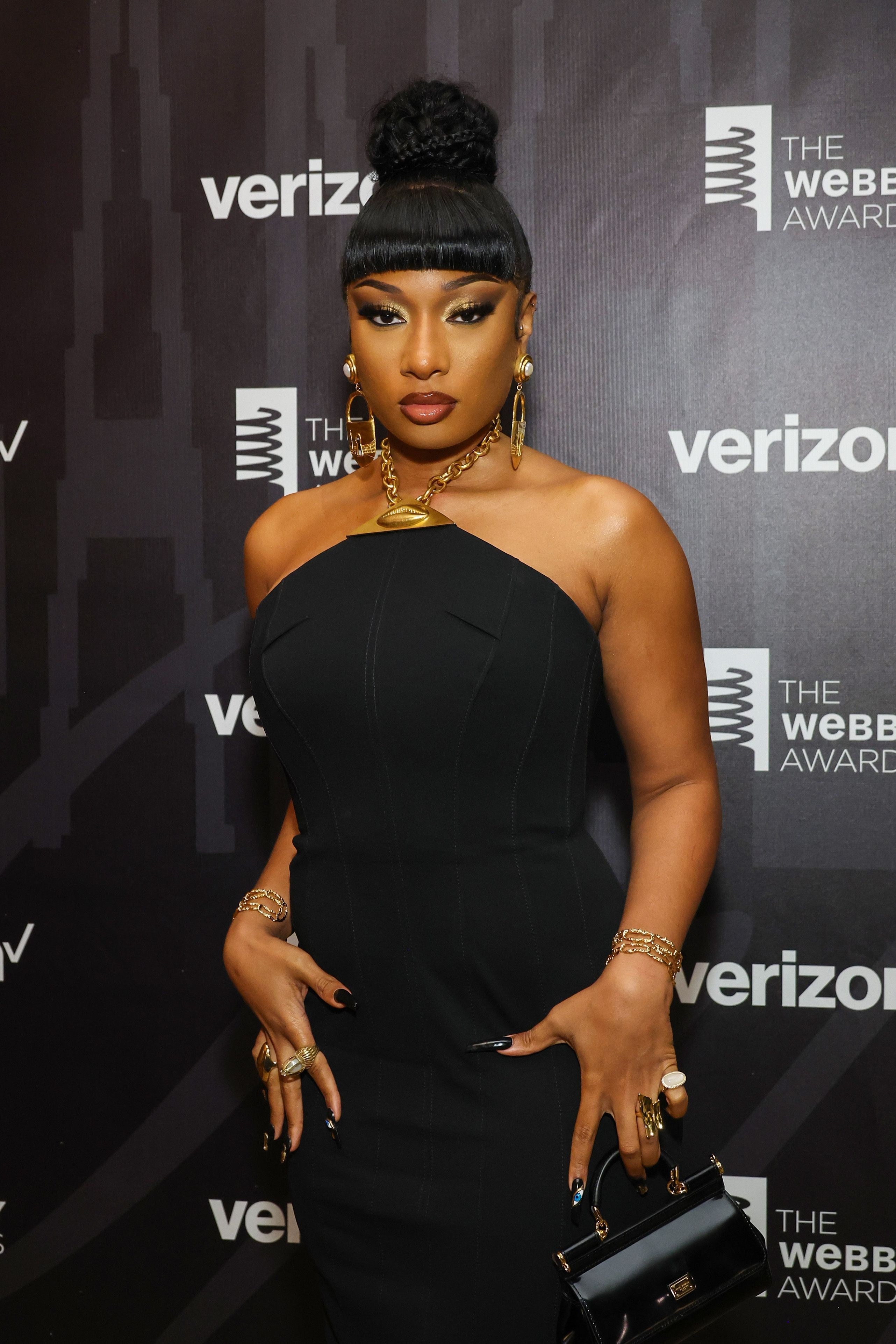 Megan Thee Stallion poses at the 26th Annual Webby Awards in May 2022
