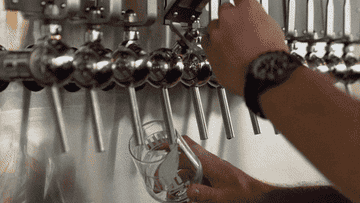 A beer is poured at Marto Brewing Company
