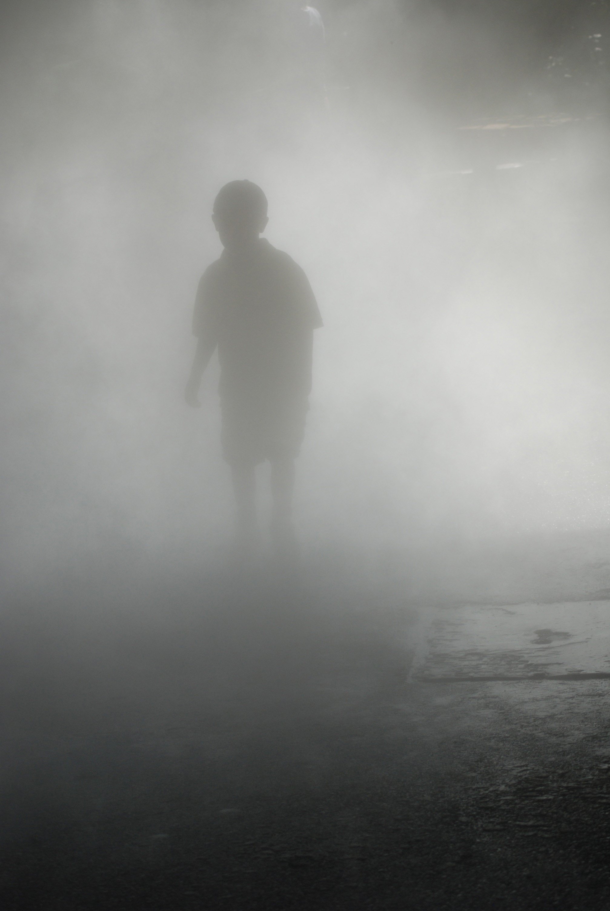 Темный силуэт в тумане