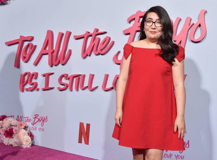 Jenny Han on the red carpet