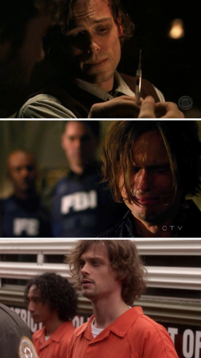 Reid doing drugs and then in a prison jumpsuit