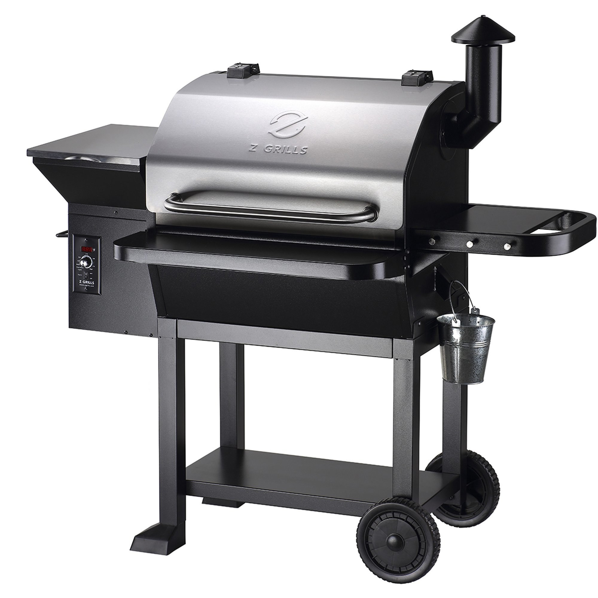 The chrome pellet grill and smoker