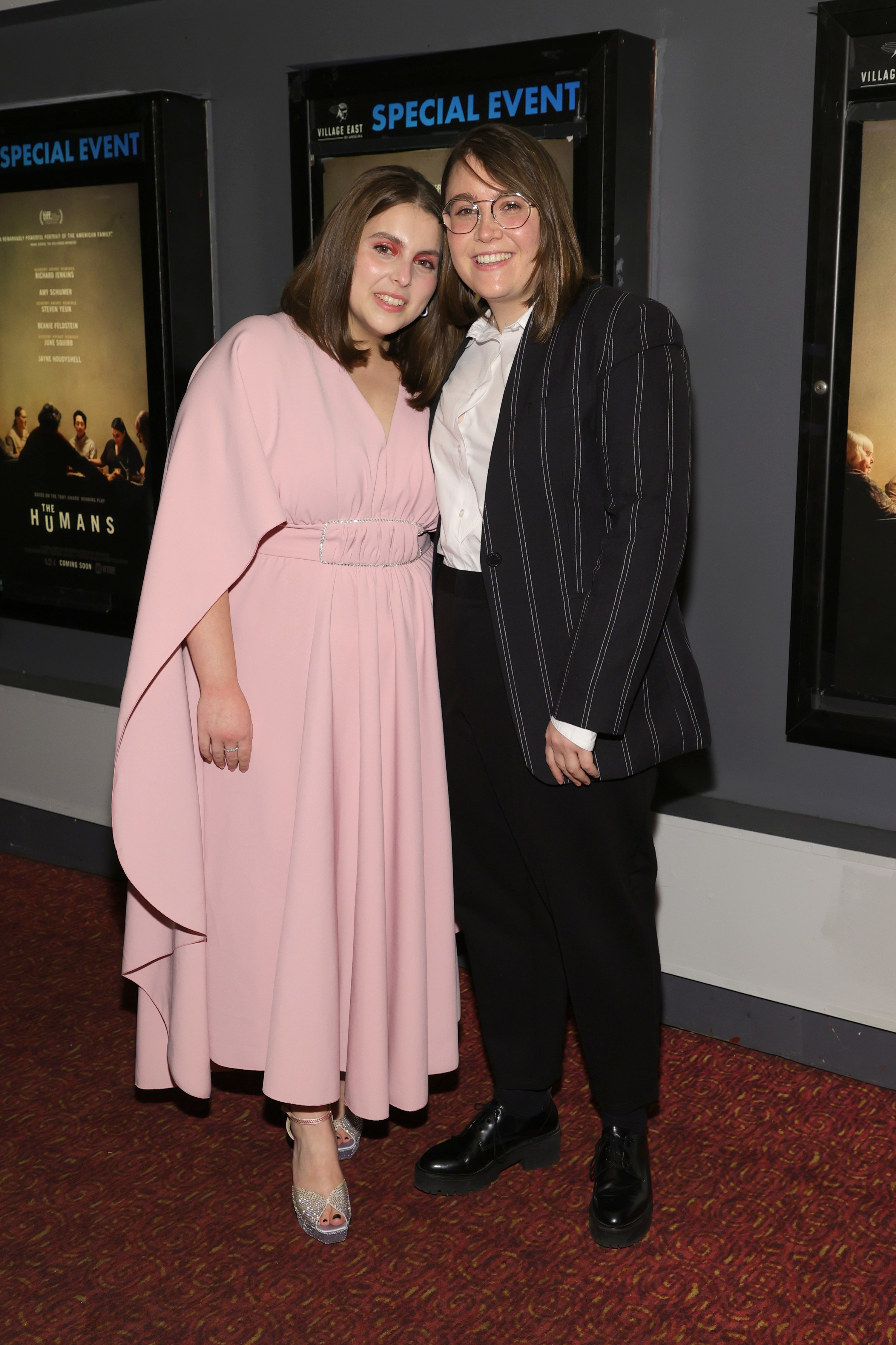 Beanie Feldstein and Bonnie Chance Roberts dressed up at an event