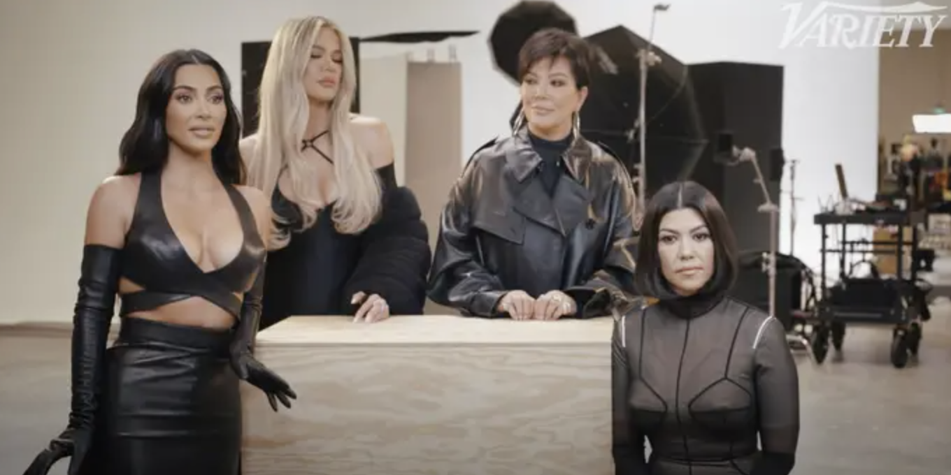 Kim, Khloé, Kris Jenner, and Kourtney in the Variety video