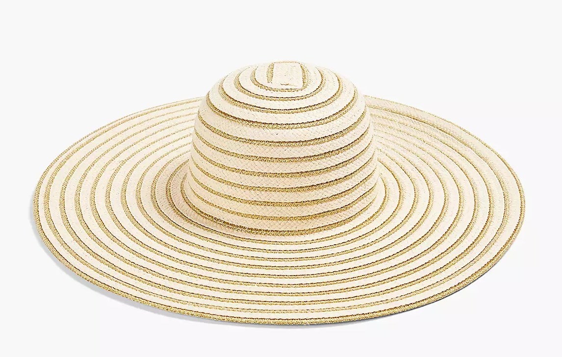 An image of a striped floppy hat