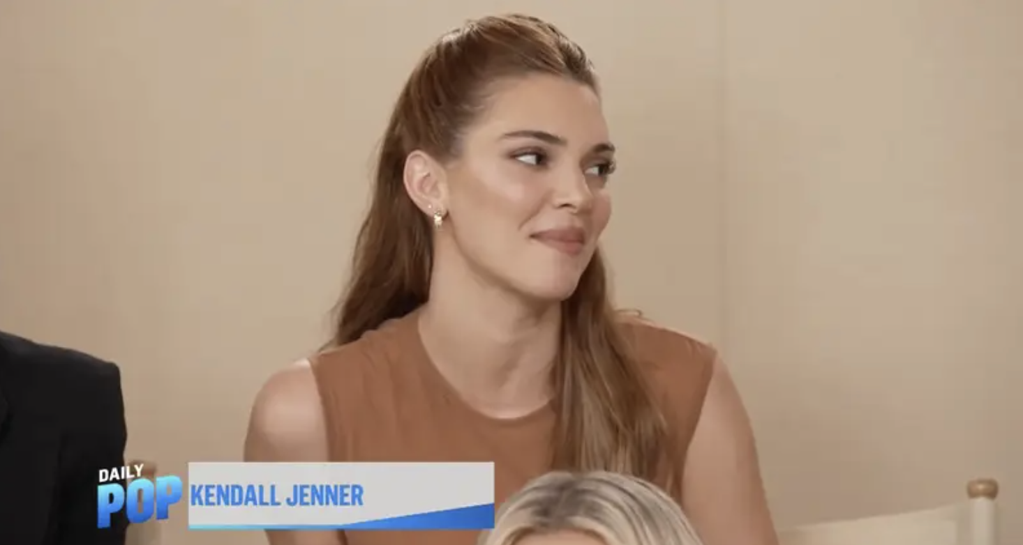 Kendall Jenner on a talk show called Daily Pop