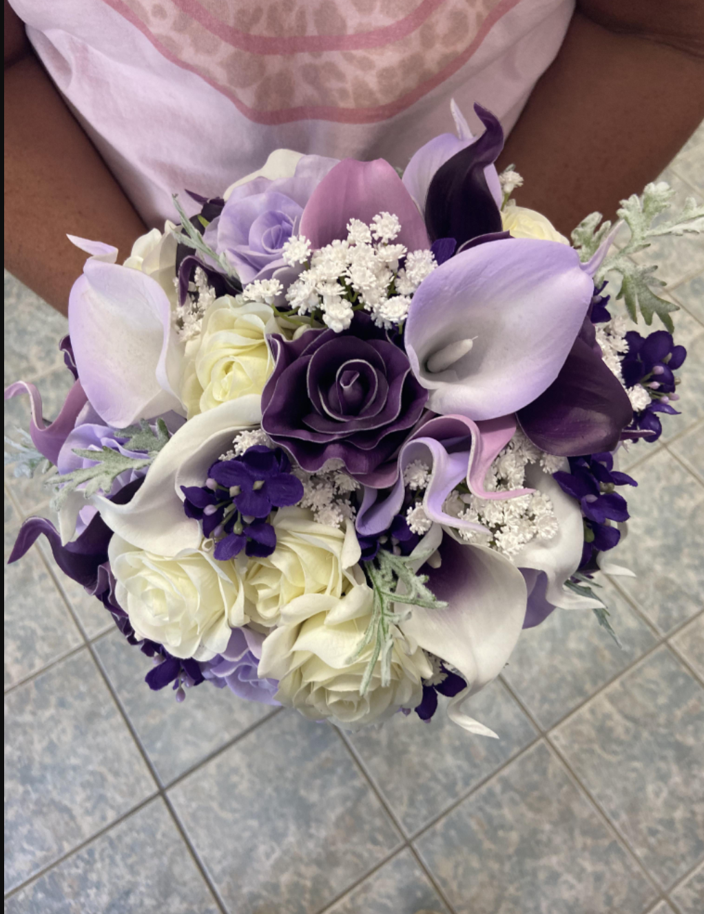 A homemade bouquet of flowers