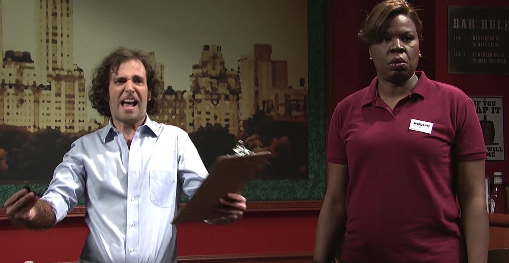 Kyle Mooney as an irate manager of a restaurant